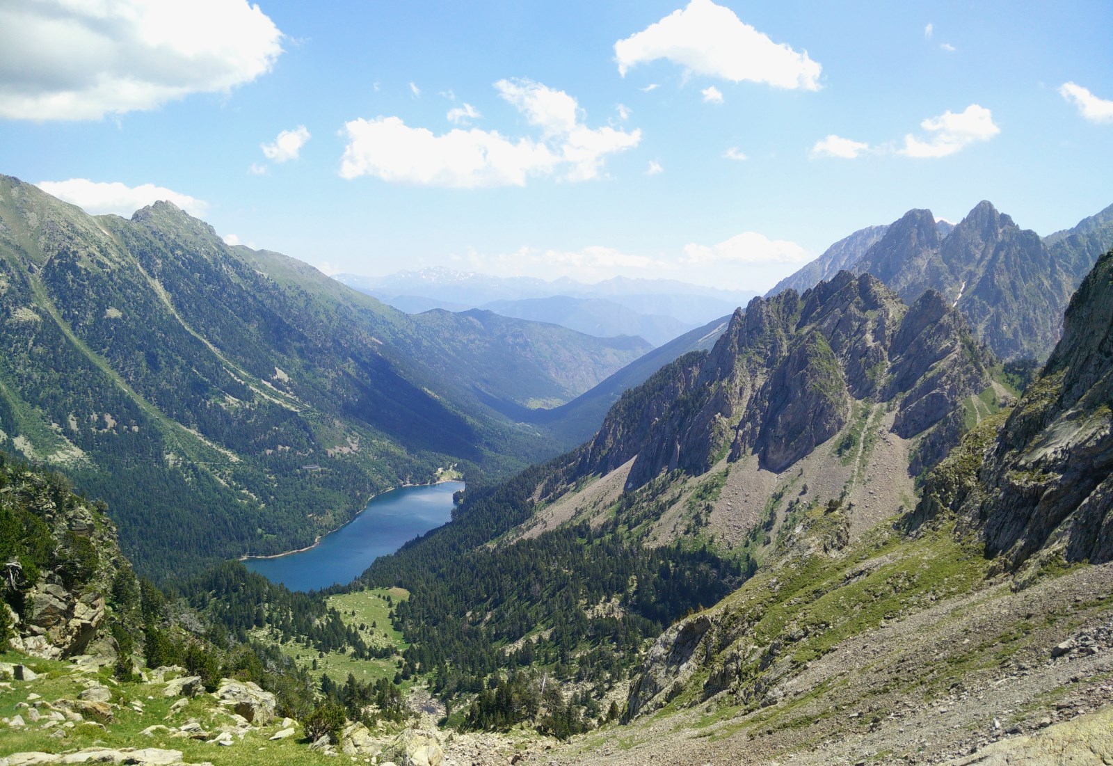 Llac de Sant Maurici i els Encantats desde el Portarró d'Espot 