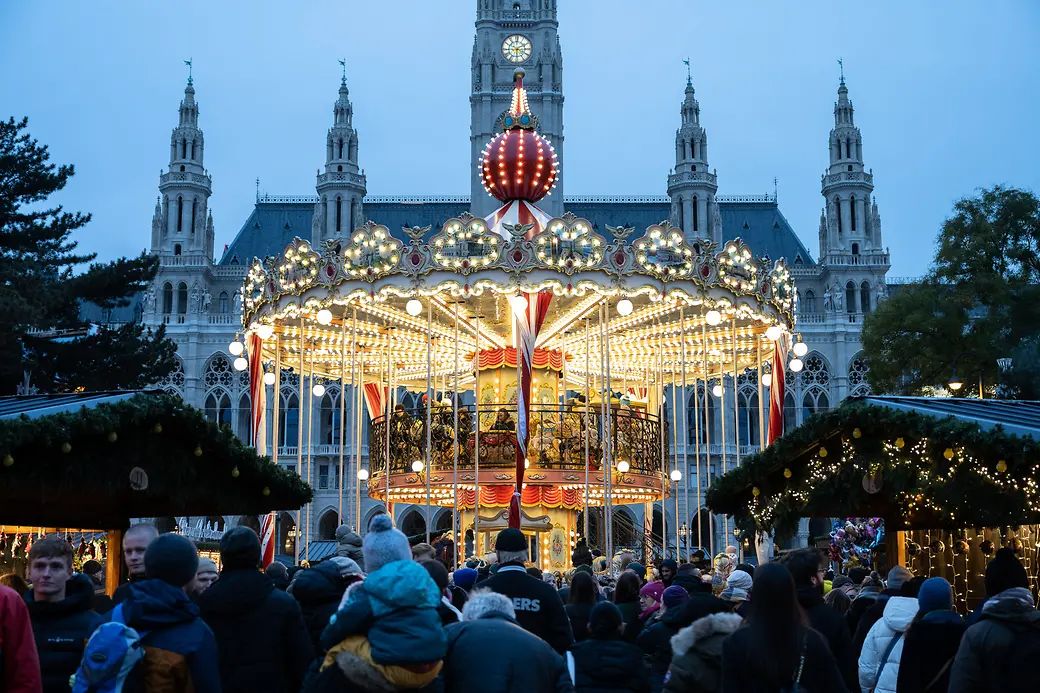 Navidad vienesa en la Rathausplatz. Fotografía: Wien Marketing. Autor: Johannes Wiedl.