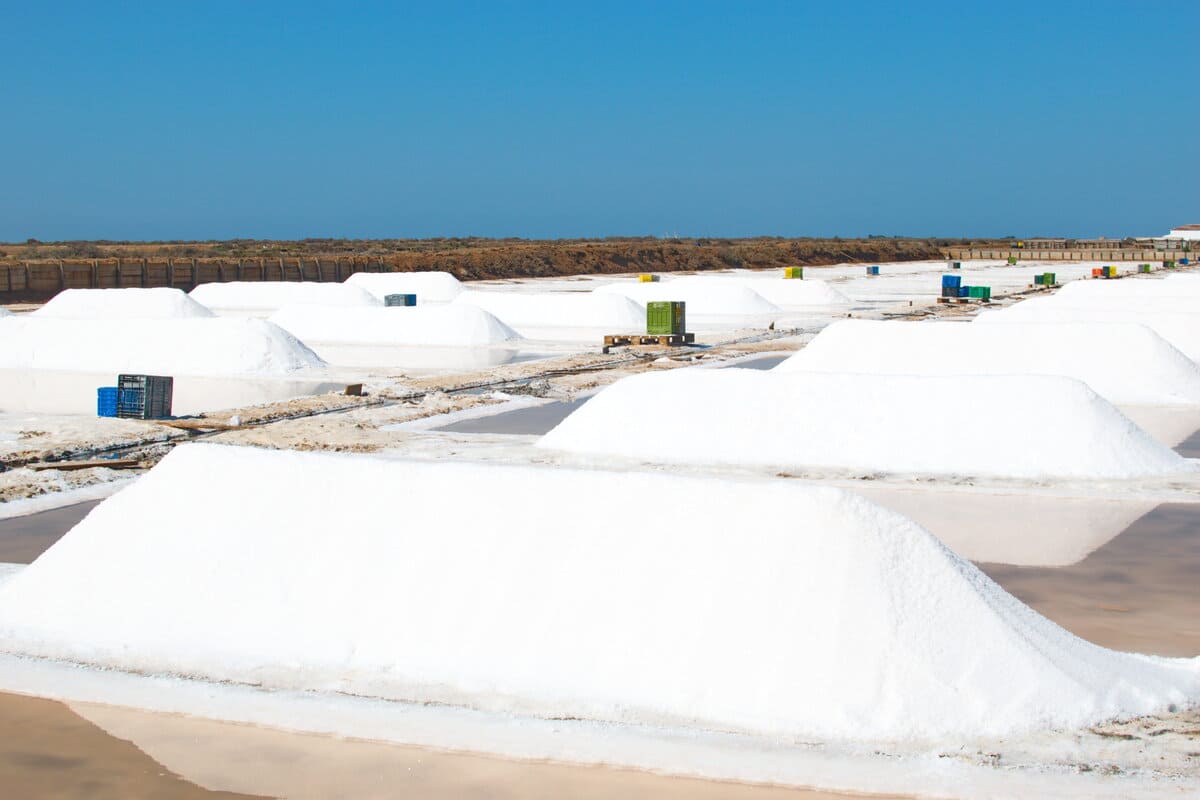 Salinas do Grelha, vecinas a Olhão