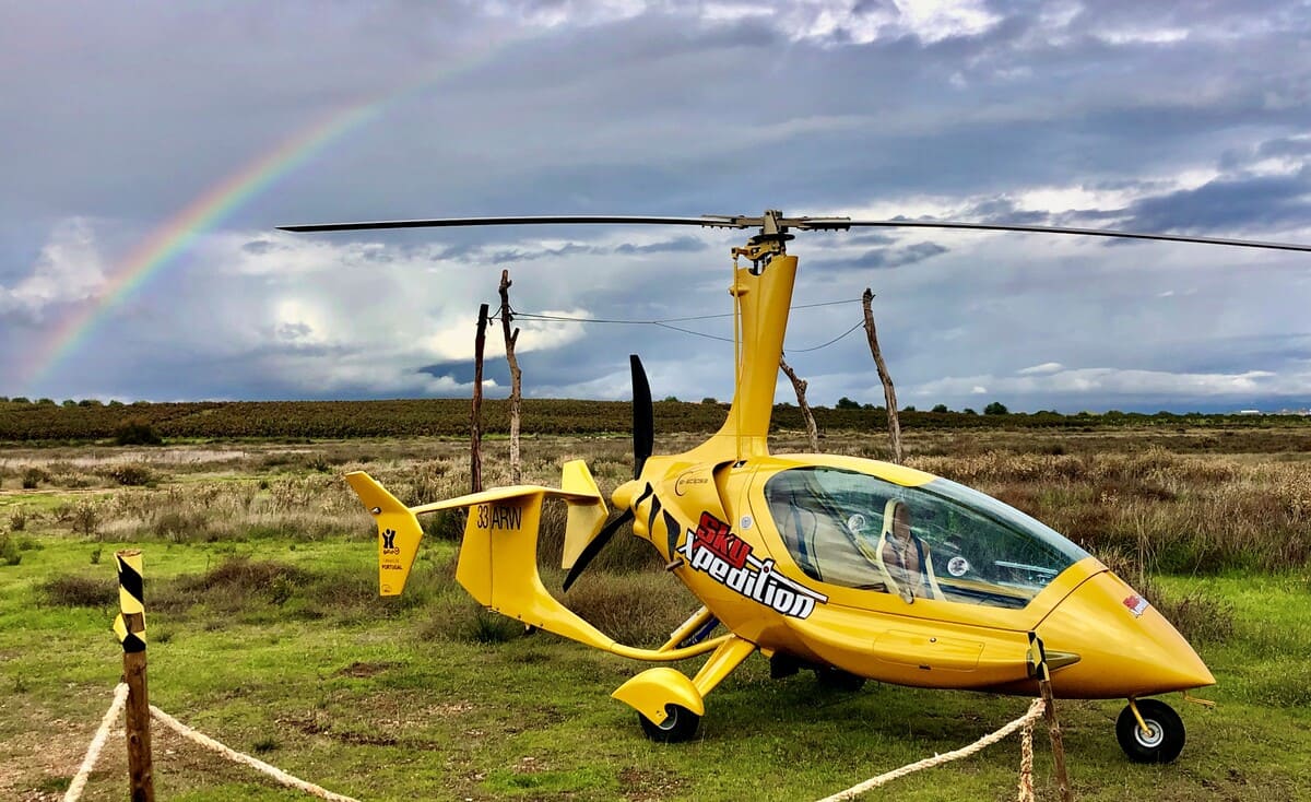 Un paseo en girocóptero