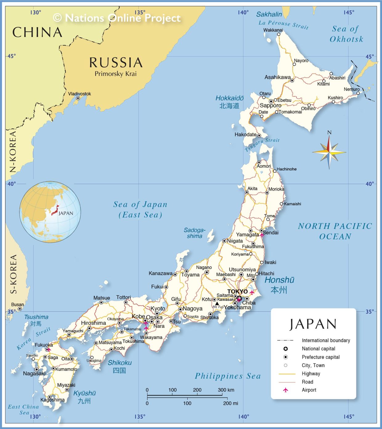 Mapa Japón