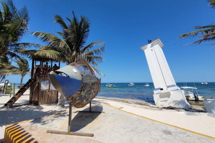 Para pensar... punto de reciclaje en Puerto Morelos. Foto Lali Ortega Cerón