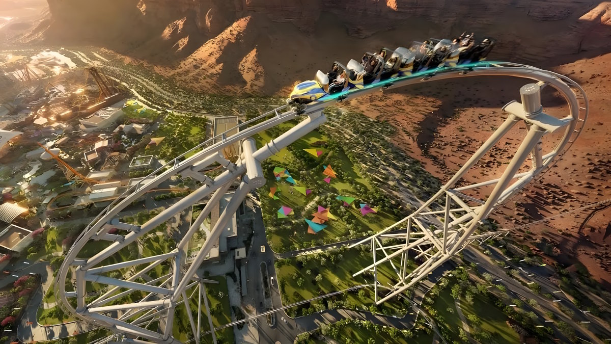 Arabia Saudí presenta Falcon’s Flight, la montaña rusa más extrema jamás construida