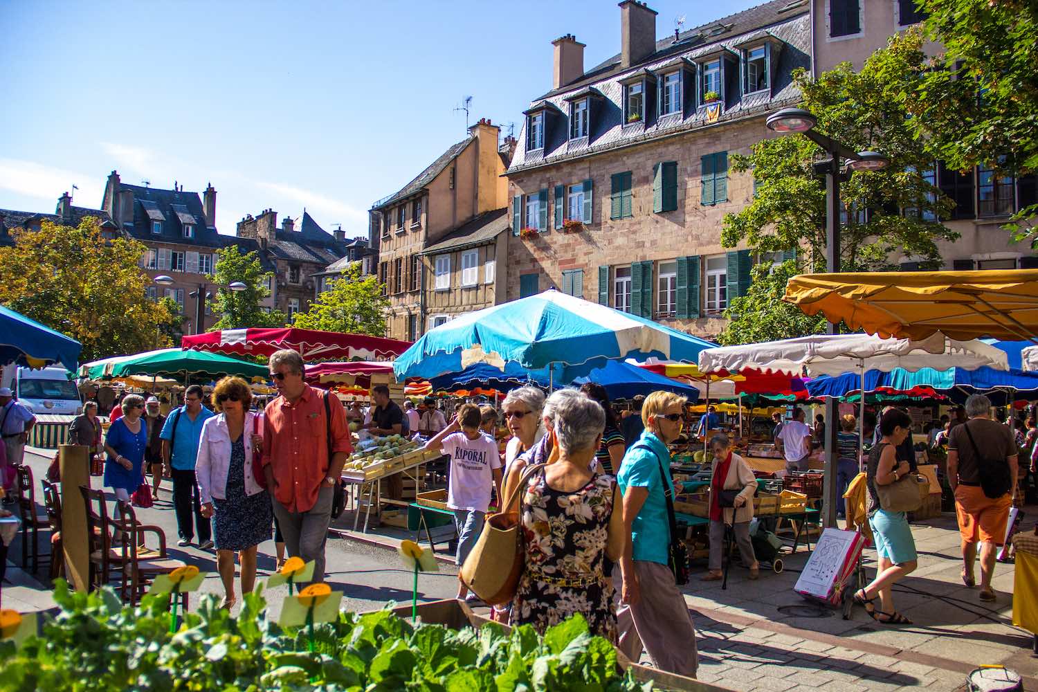 Mercado de Rodez, en la plaza de Bourg. (Foto: ©A.Arnal)