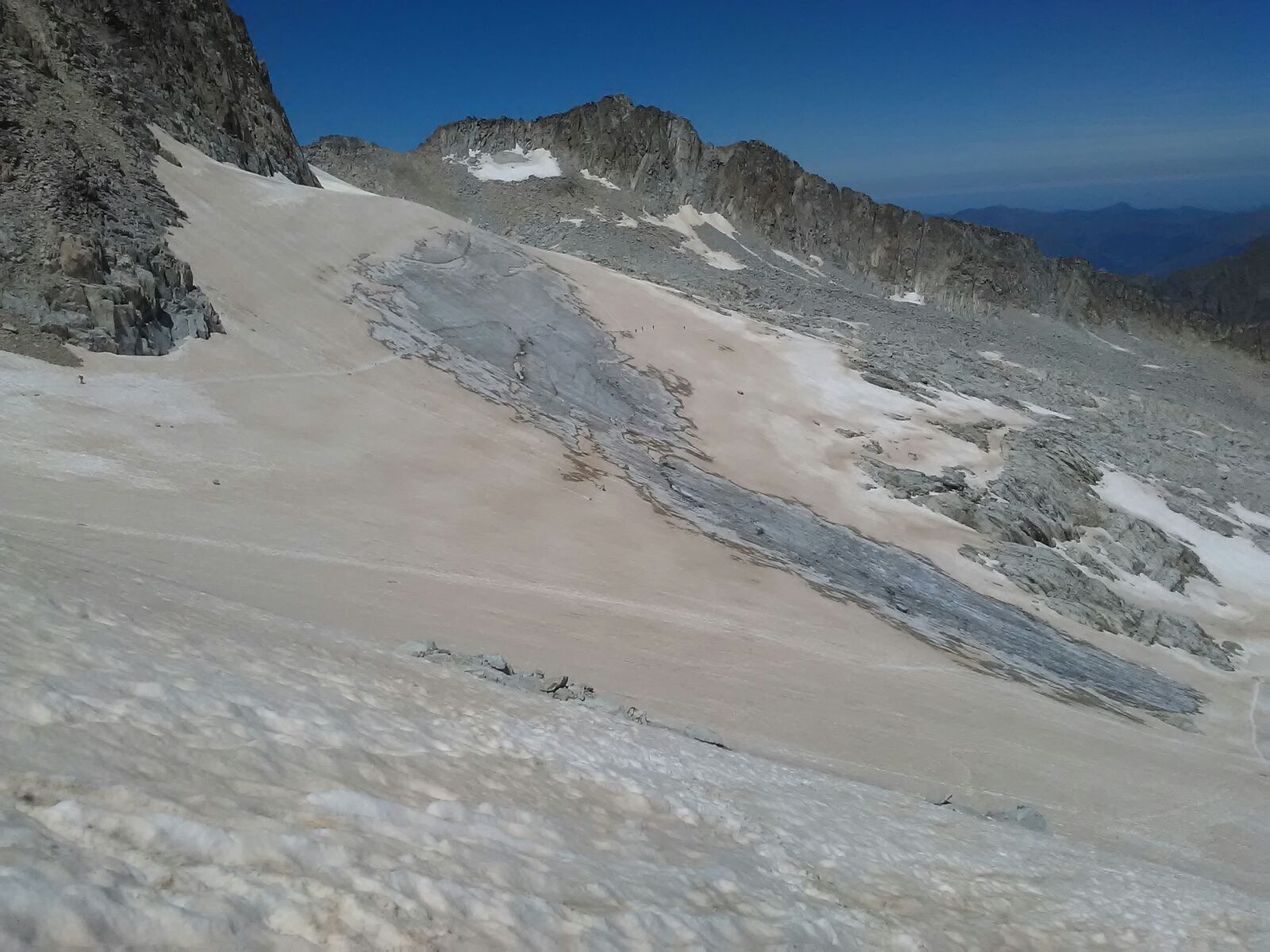 Foto del glaciar del Aneto ahora: Facebook Aneto Seguro.