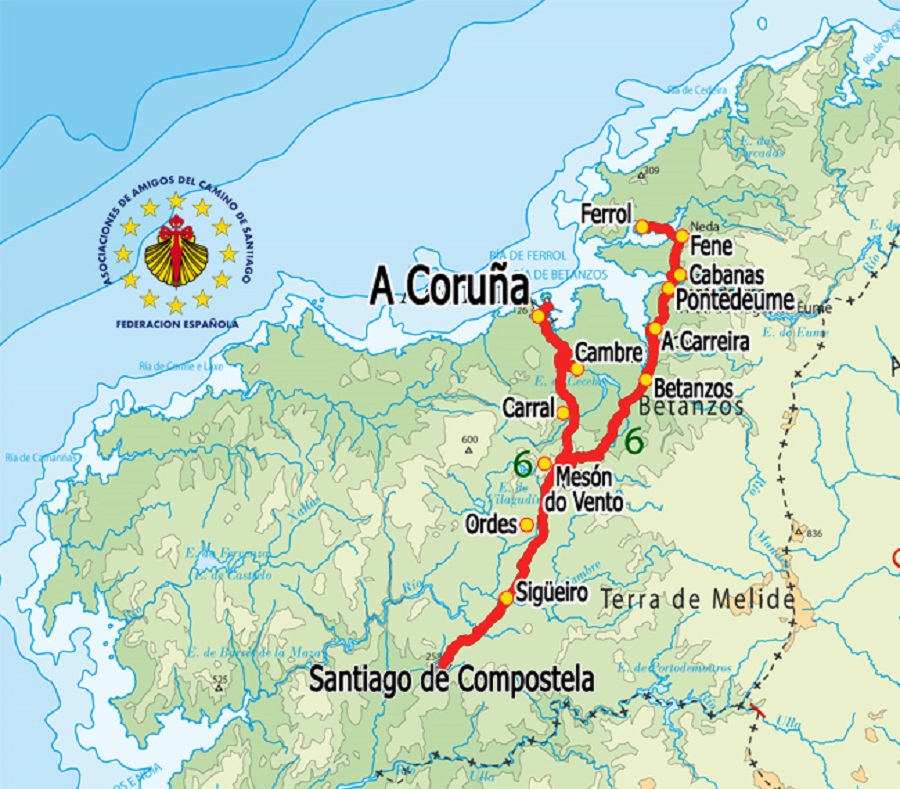 El Camino Inglés parte de Ferrol o A Coruña