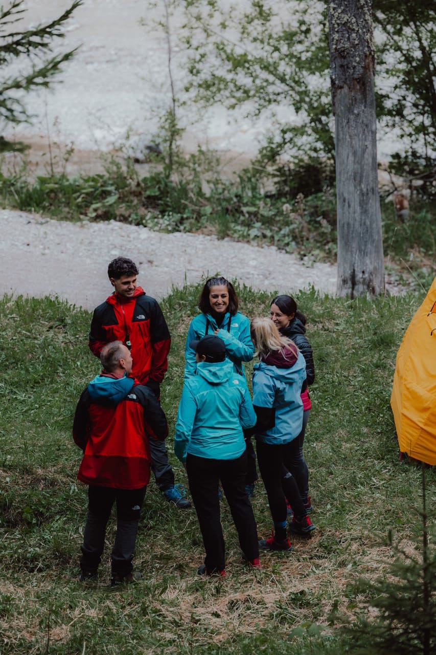  En el Base Camp de The North Face en Garmisch, junto a otros periodistas e influencers