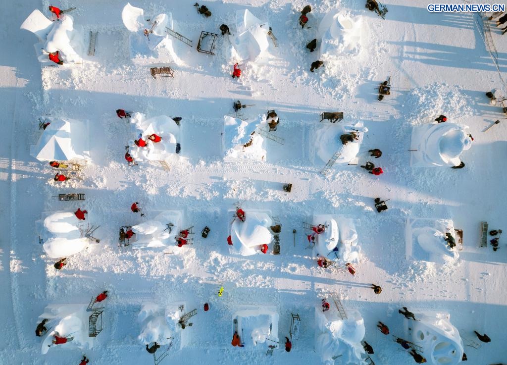 Concurso de esculturas de hielo.