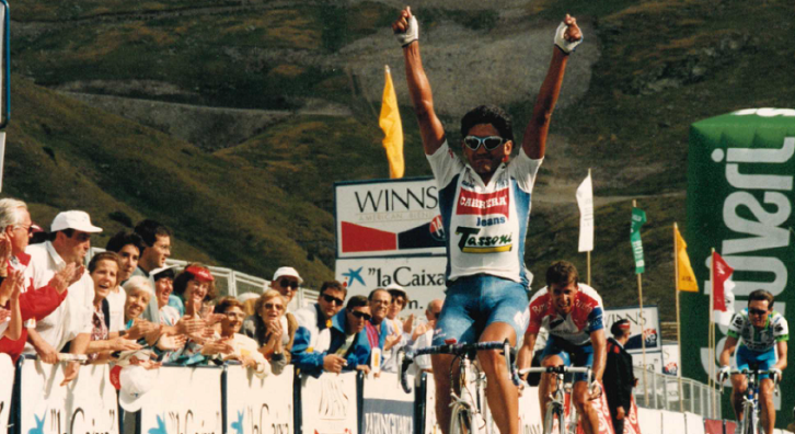 Claudio Chiapucci gana en Boí Taüll en 1994 (Archivo Volta)