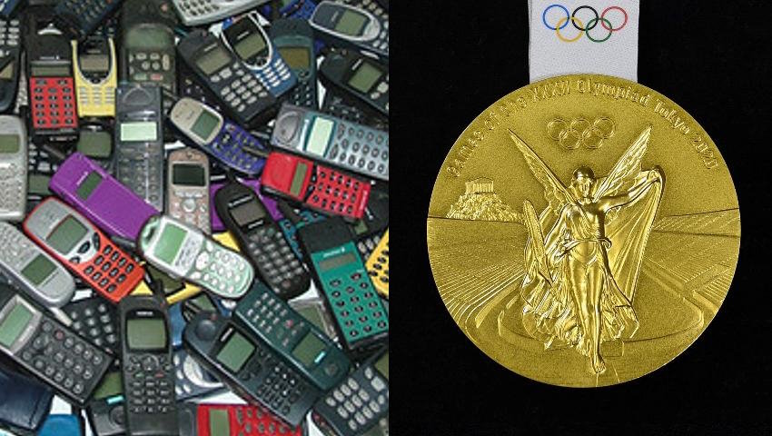 Medallas hechas con móviles reciclados en los JJOO de Tokyo