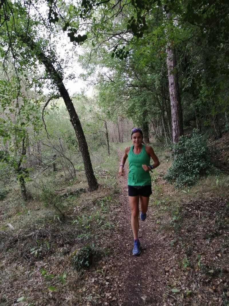 Silvia Puigarnau en el circuito de trail de Tarrés