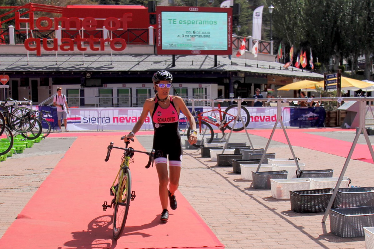 Sonia Ortiz, en la transición de bicicleta a carrera a pie