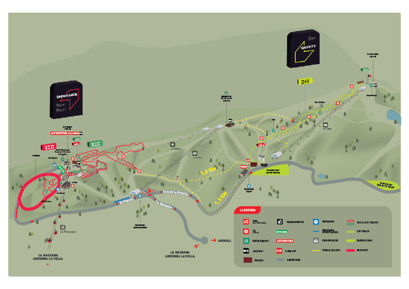 Mapa competición Copa del Mundo BTT en Pal Arinsal