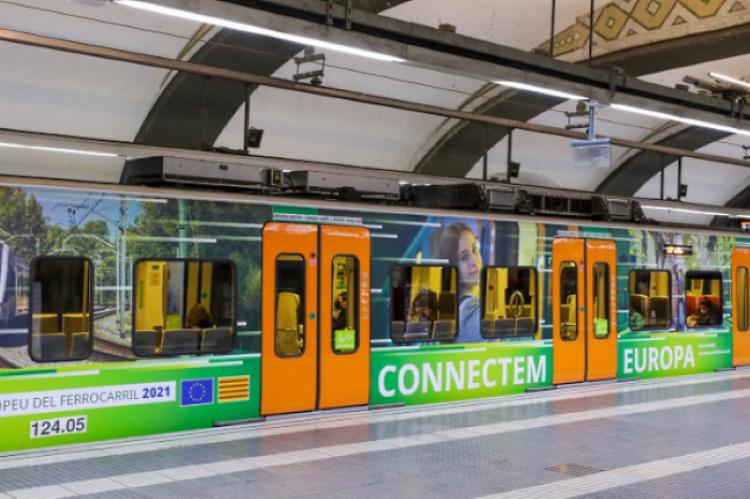 FGC promueve el Año Europeo del Ferrocarril en sus trenes 