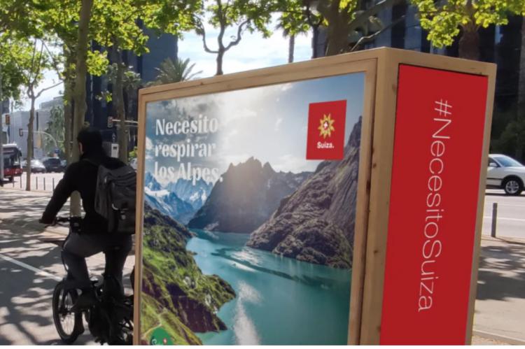 Una bicicleta “verde” recorre España para promocionar "Swisstainable"