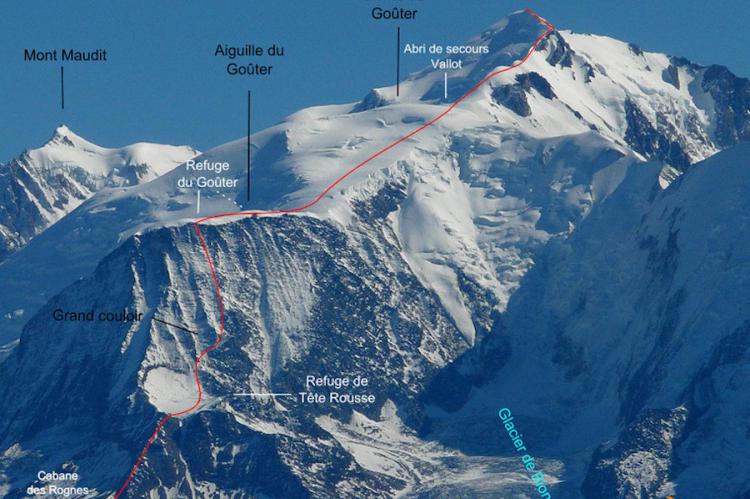 Las rutas normales del Mont Blanc se vuelven impracticables