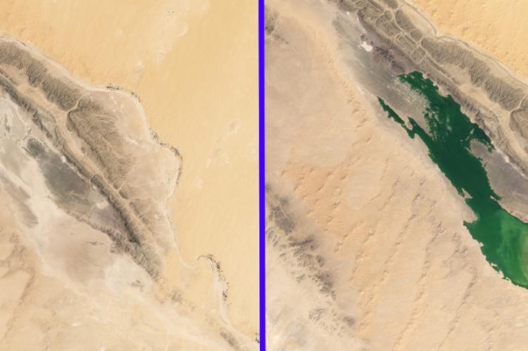 Resurrección de lagos en el Sáhara: un fenómeno raro documentado por la NASA
