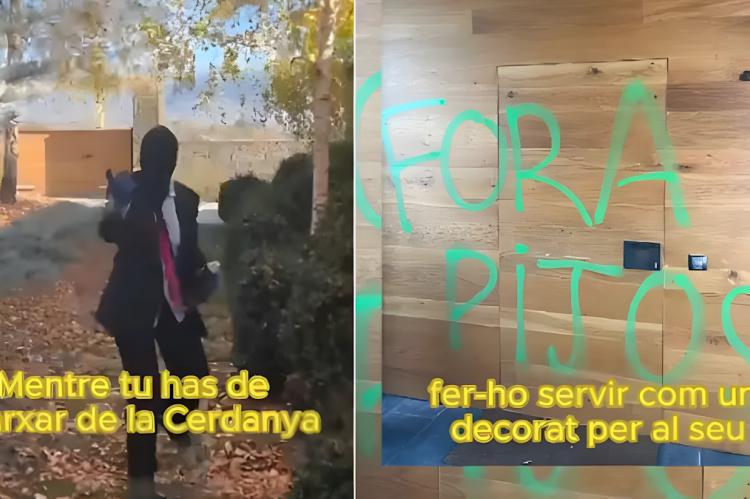 Entran en el chalet de Gerard Piqué en la Cerdanya para hacer pintadas: “Fuera pijos”