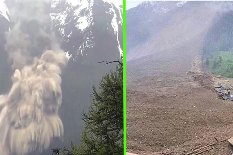 Desastre en los Alpes suizos: Blatten queda sepultado por un alud de hielo y rocas