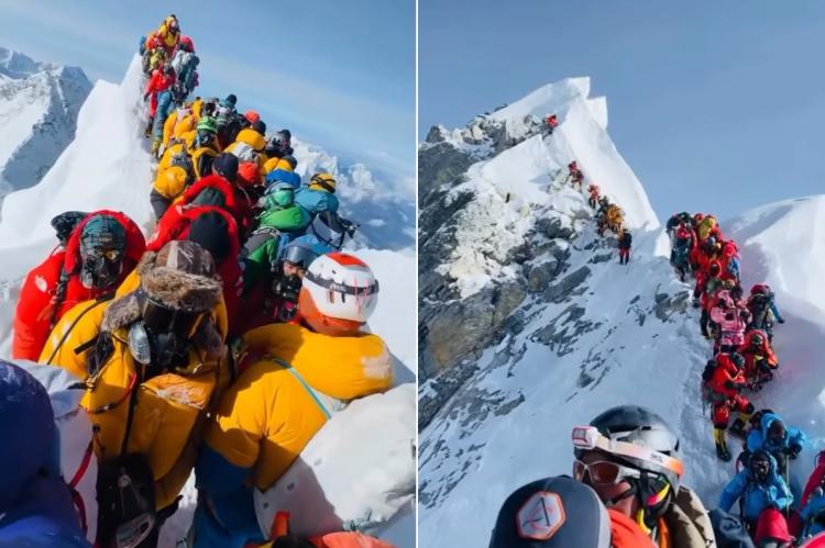 Vuelven los embotellamientos en el Everest porque los que bajan no dejan subir